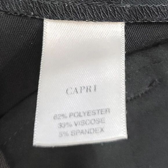 White House Black Market Legacy Stretch Crop Length Capri Trousers in Black 2R - Picture 7 of 8